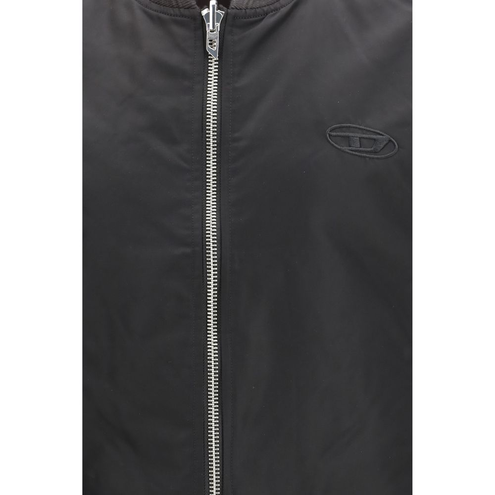 Brown Polyamide Sleeveless Jacket