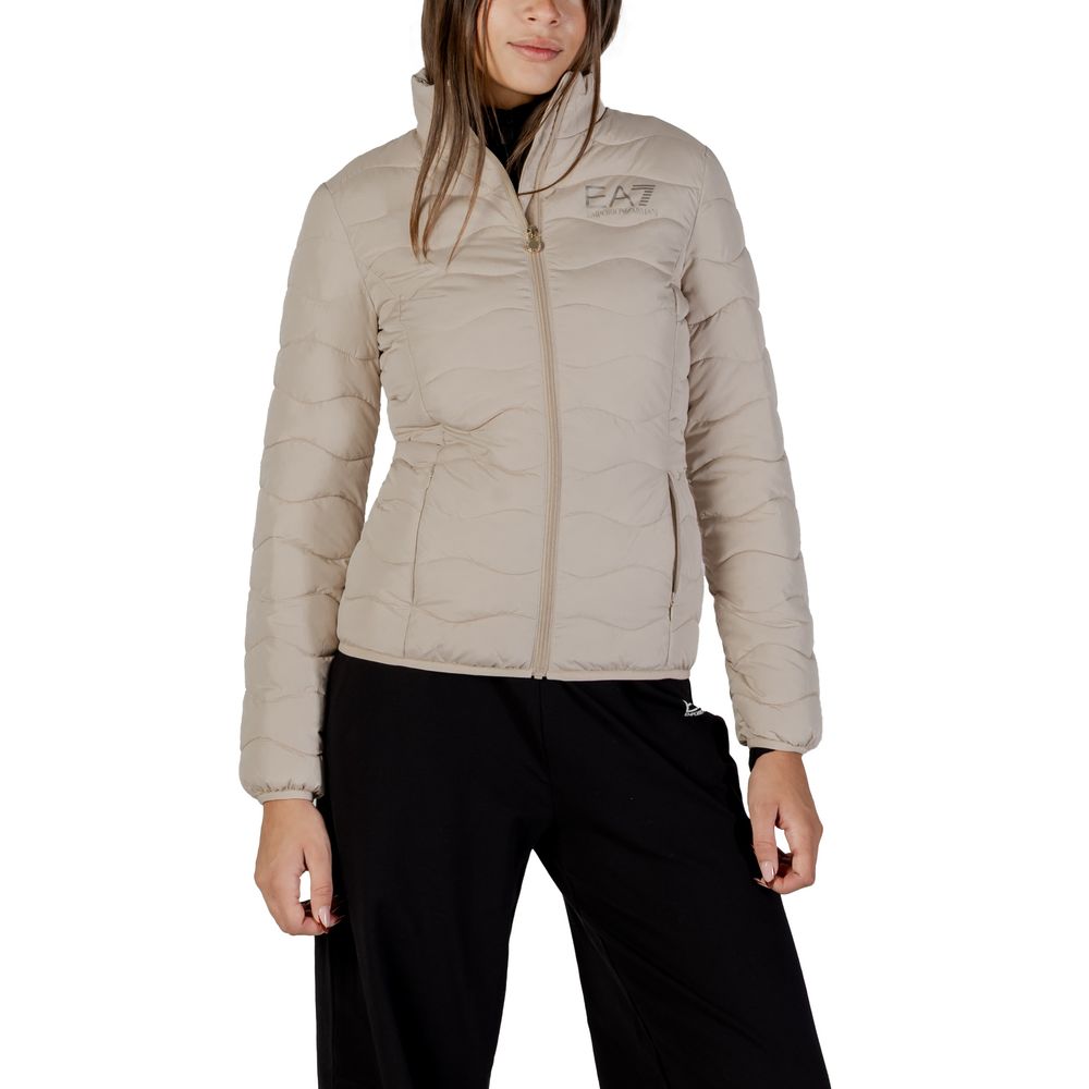 Beige Polyester Bomber