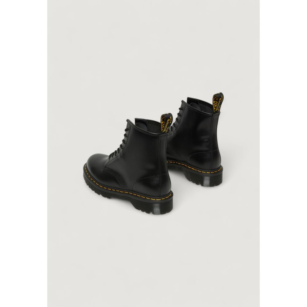 Black Leather Lace-Up Boots