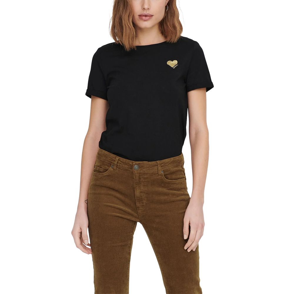 Black Cotton T-Shirt