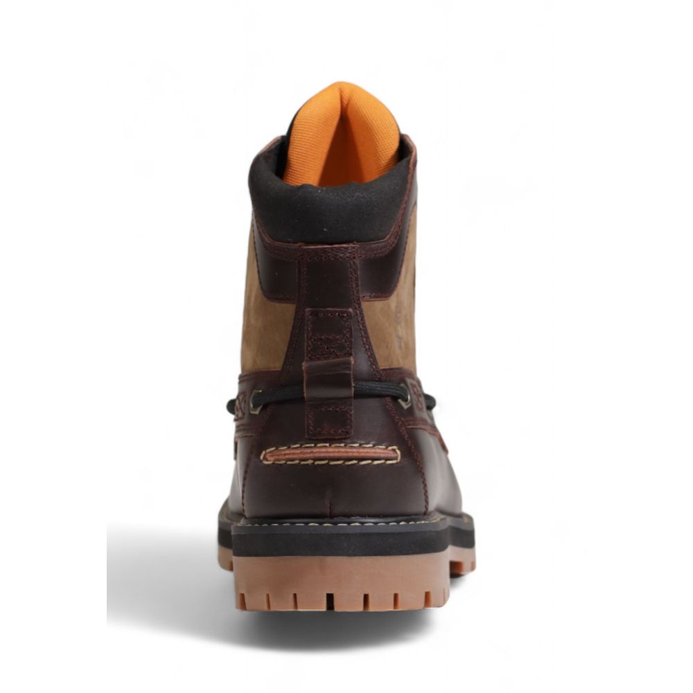 Brown Bio Based Fabric Lace-Up Boots