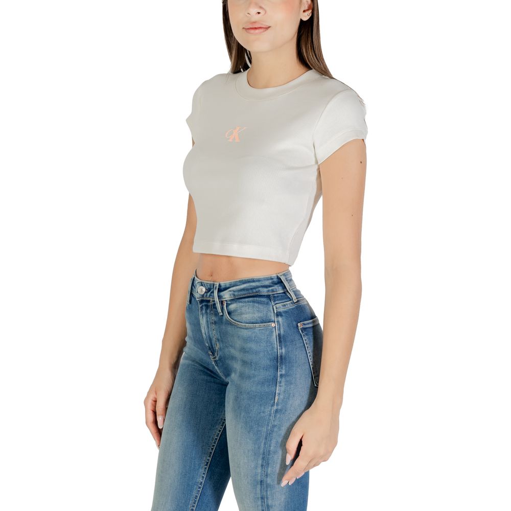 Cream Cotton T-Shirt