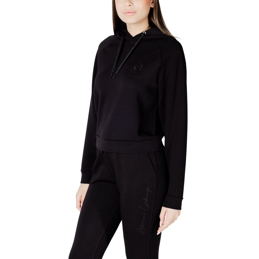 Black Viscose Hoodie