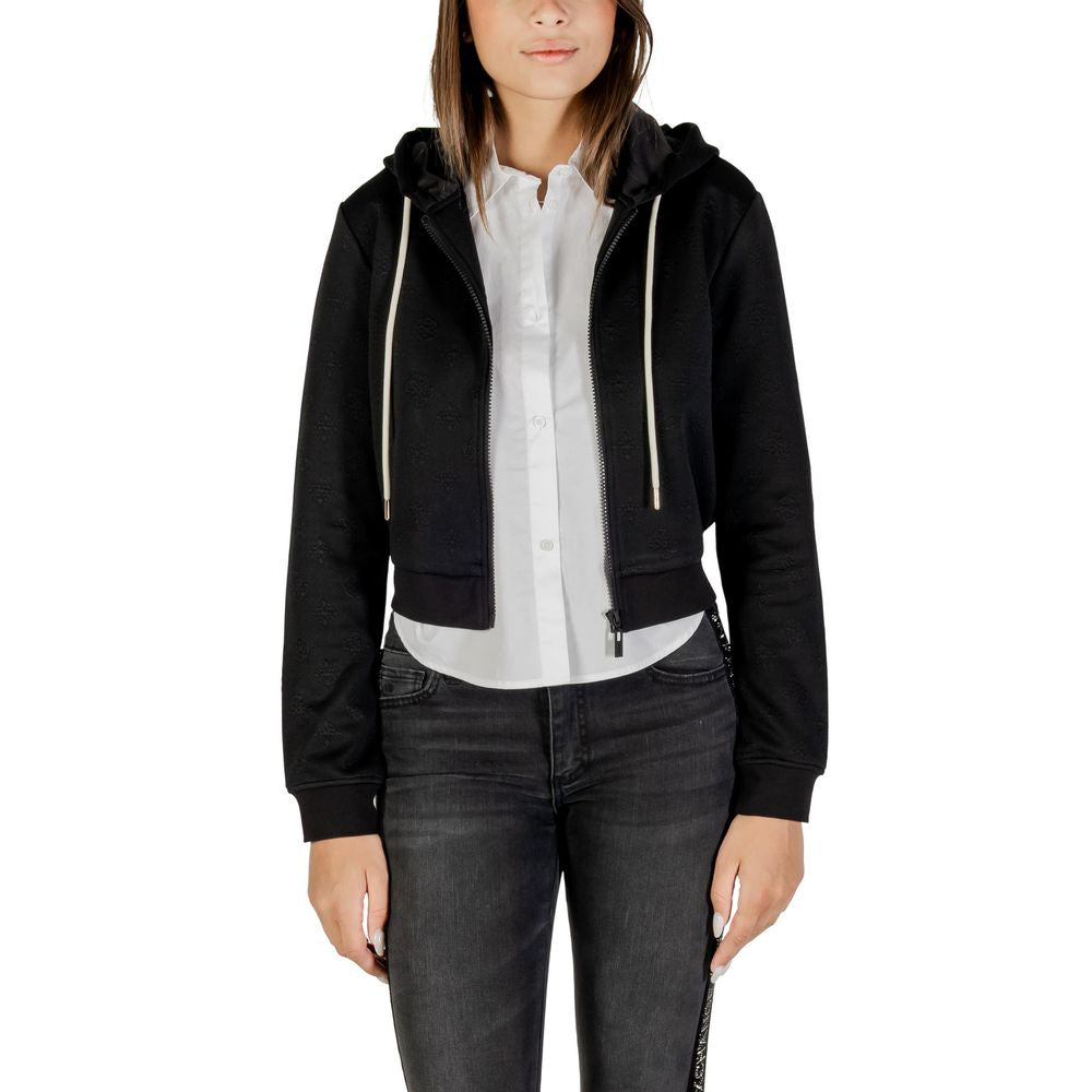 Black Polyester Hoodie