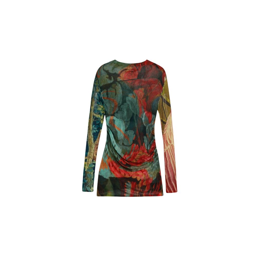 Bicolor Viscose Long Sleeve T-Shirt