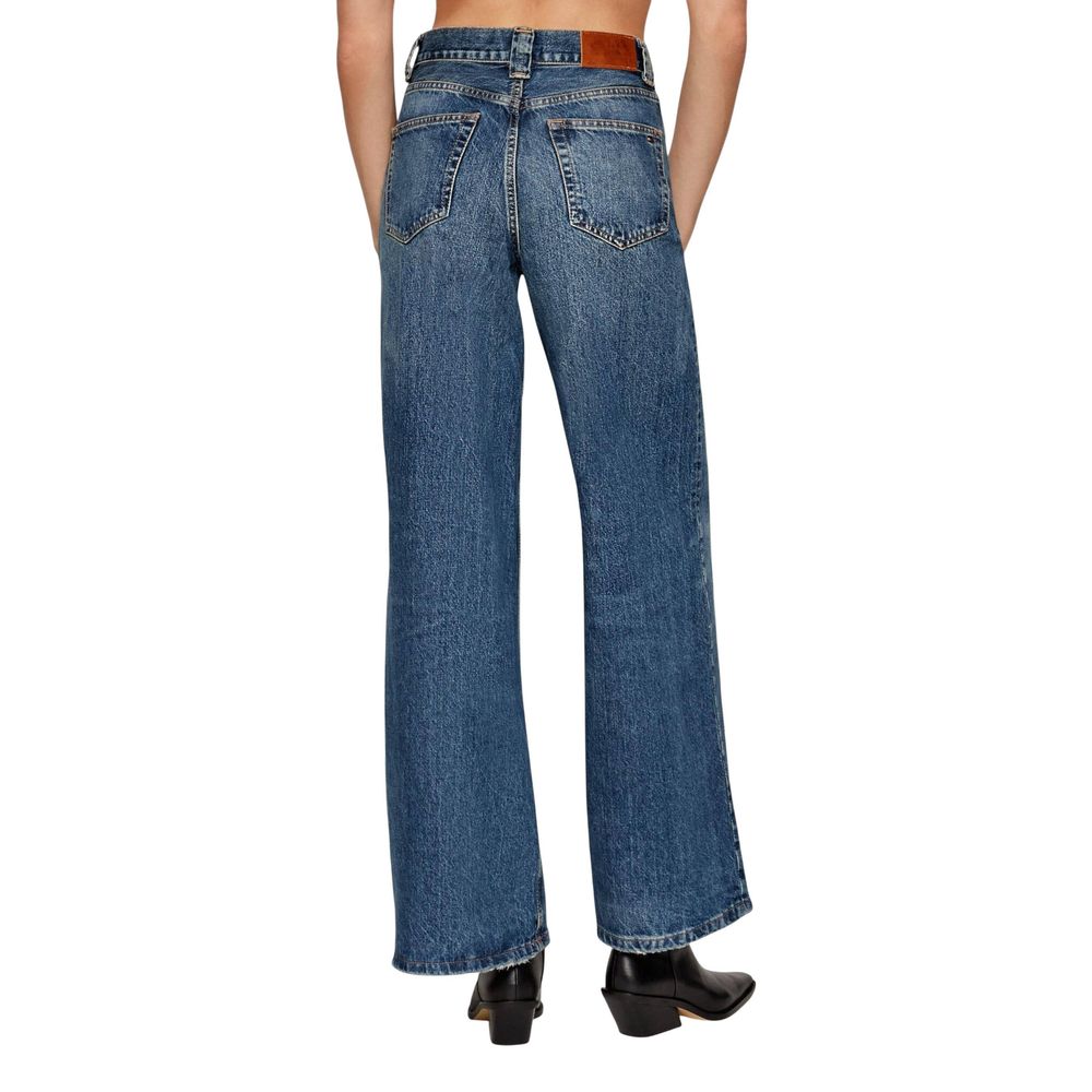 Blue Recycled Cotton Relaxed Fit Jeans
