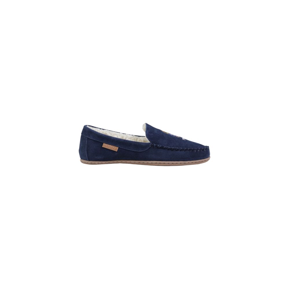 Blue Suede Leather Slippers