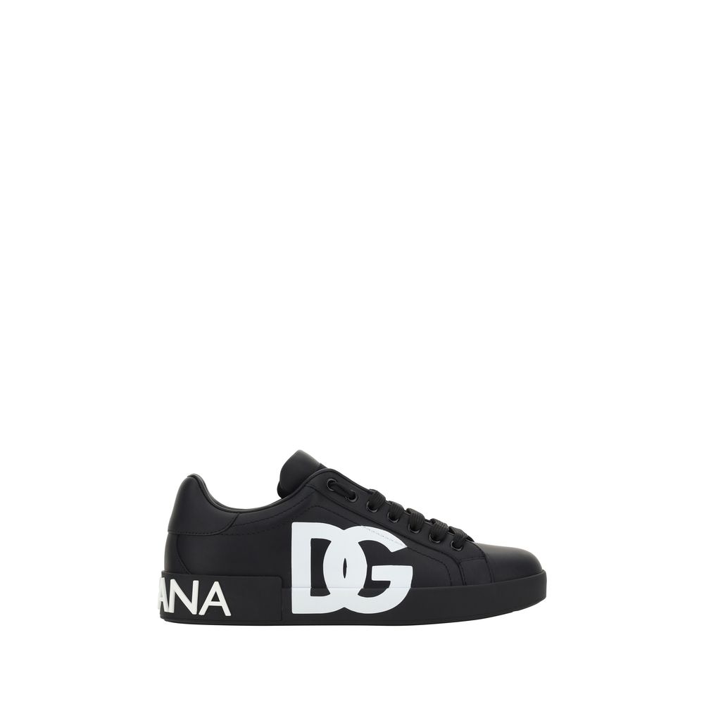 Black Calf Leather Bos Taurus Sneakers