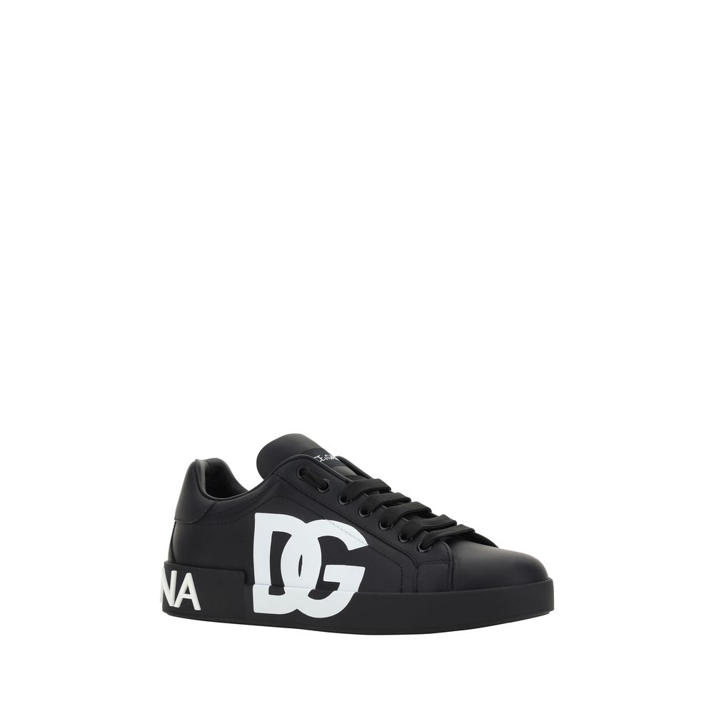 Black Calf Leather Bos Taurus Sneakers