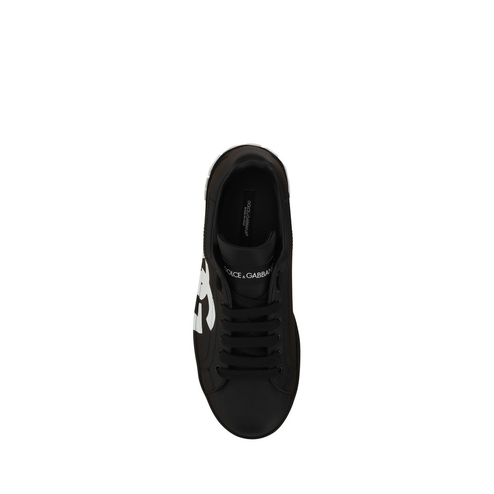 Black Calf Leather Bos Taurus Sneakers