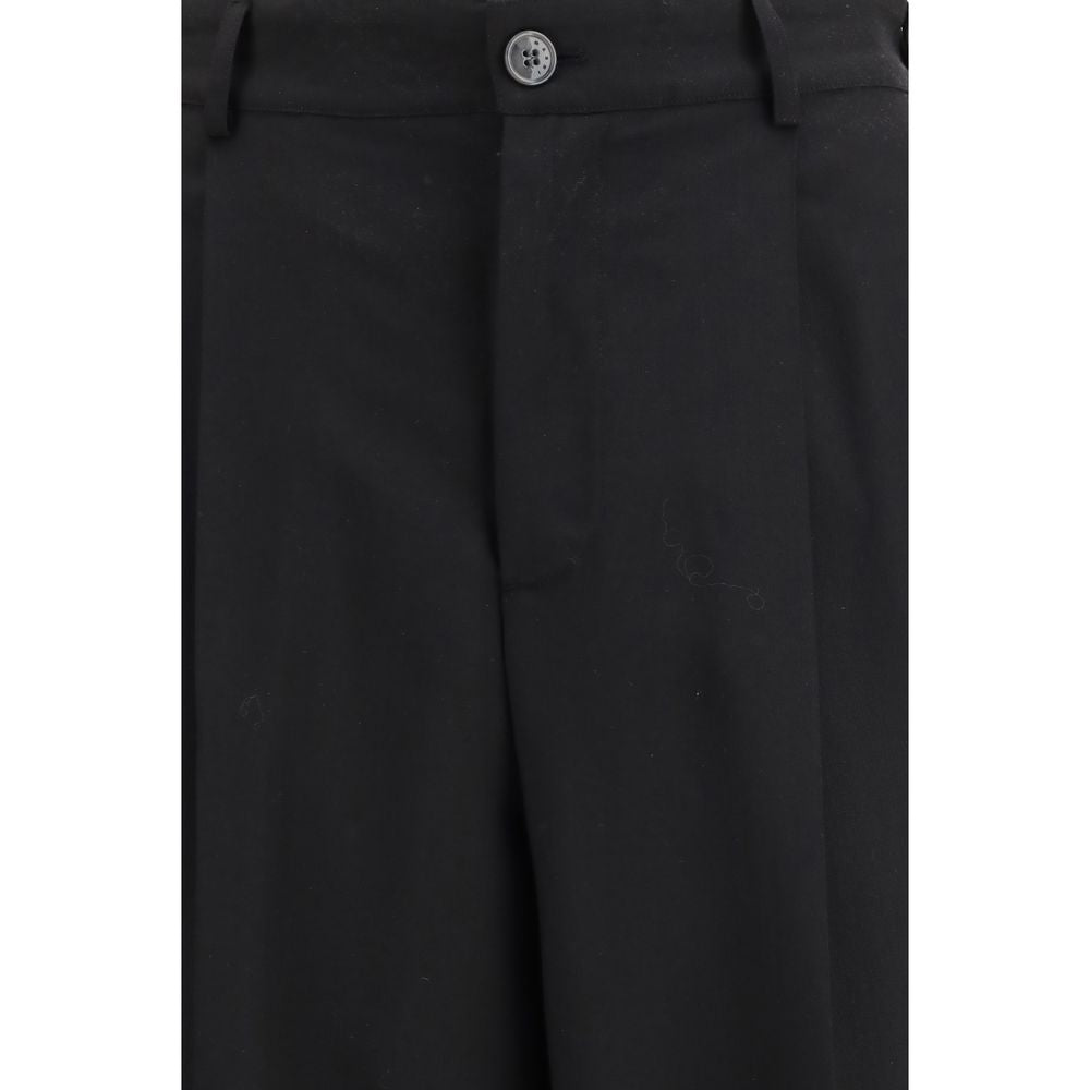 Black Wool Casual Pants