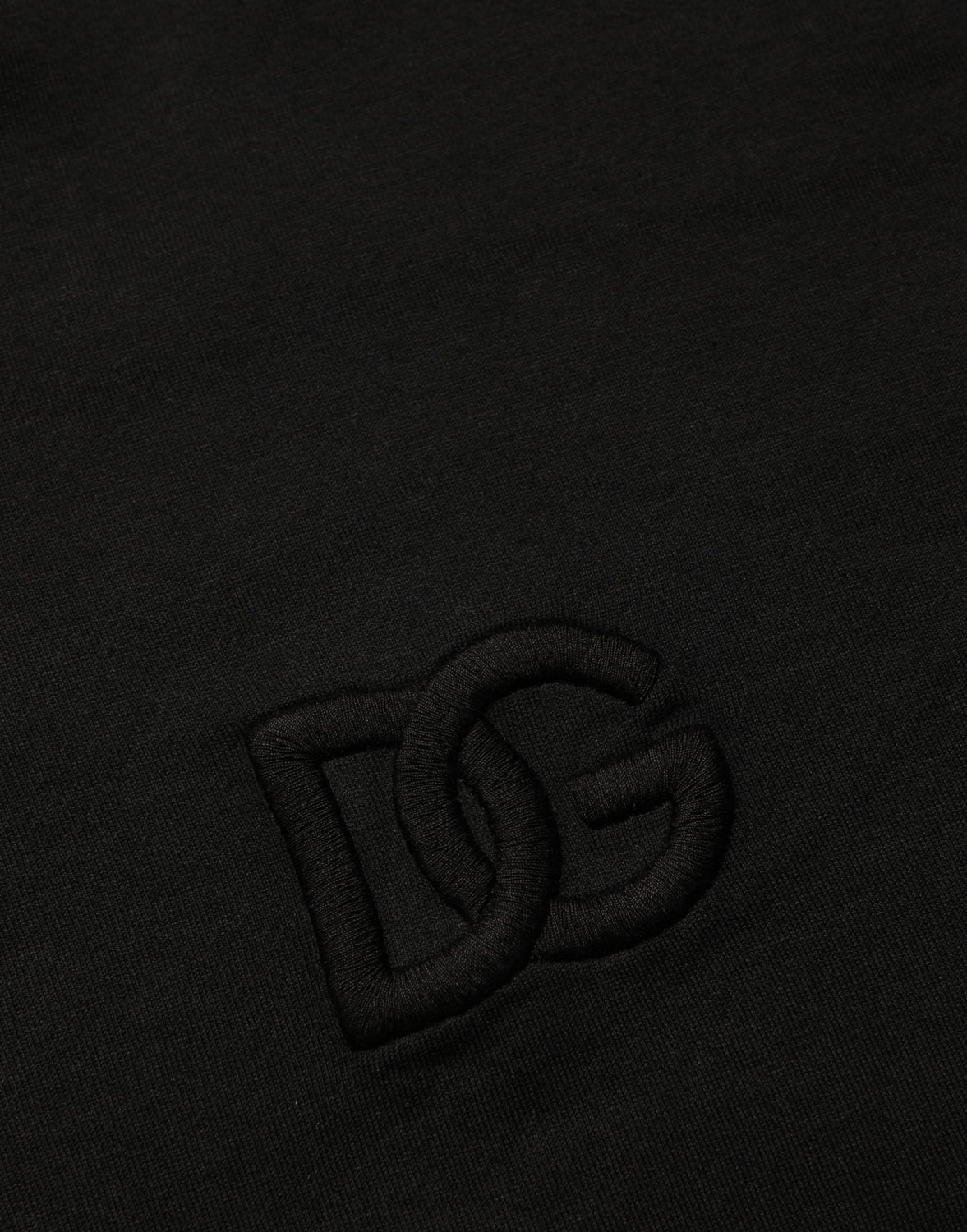 Black Cotton Short Sleeves Crew Neck  T-shirt