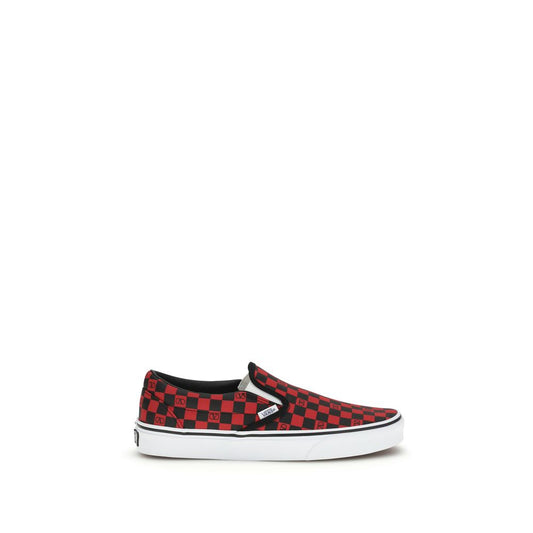 Red Cotton Low Top Sneakers