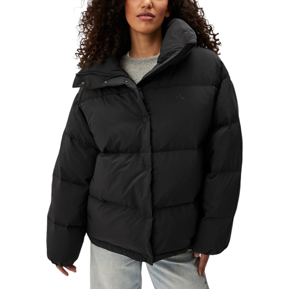 Black Polyester Coat