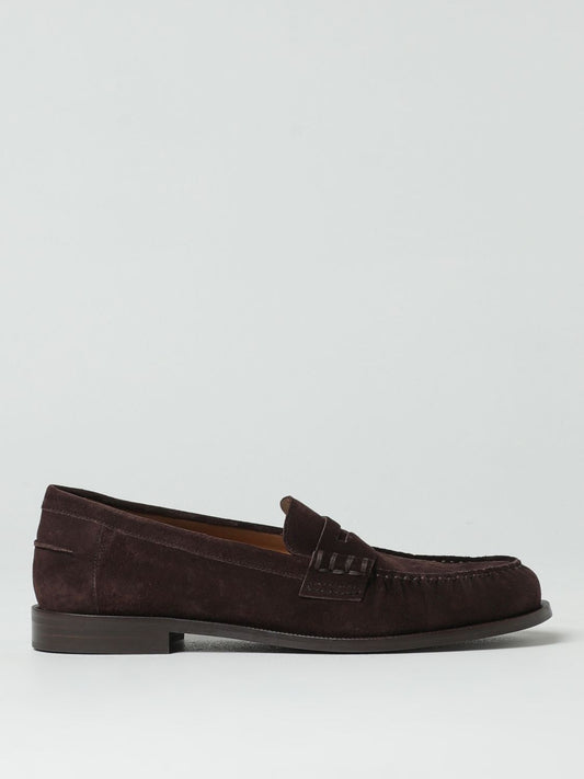 Brown Suede Leather Slip-On Loafers