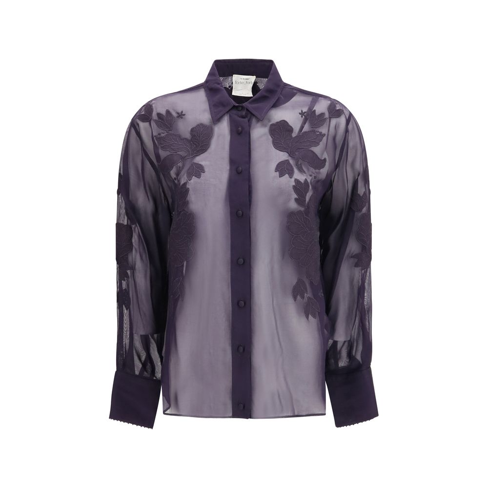 Blue Viscose Blouse