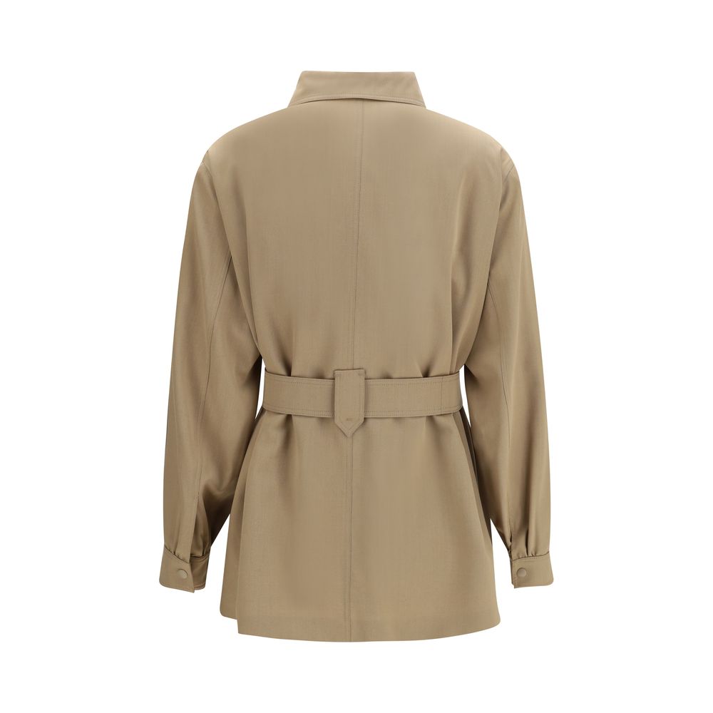 Brown Wool Oves Aries Sleeveless Jacket