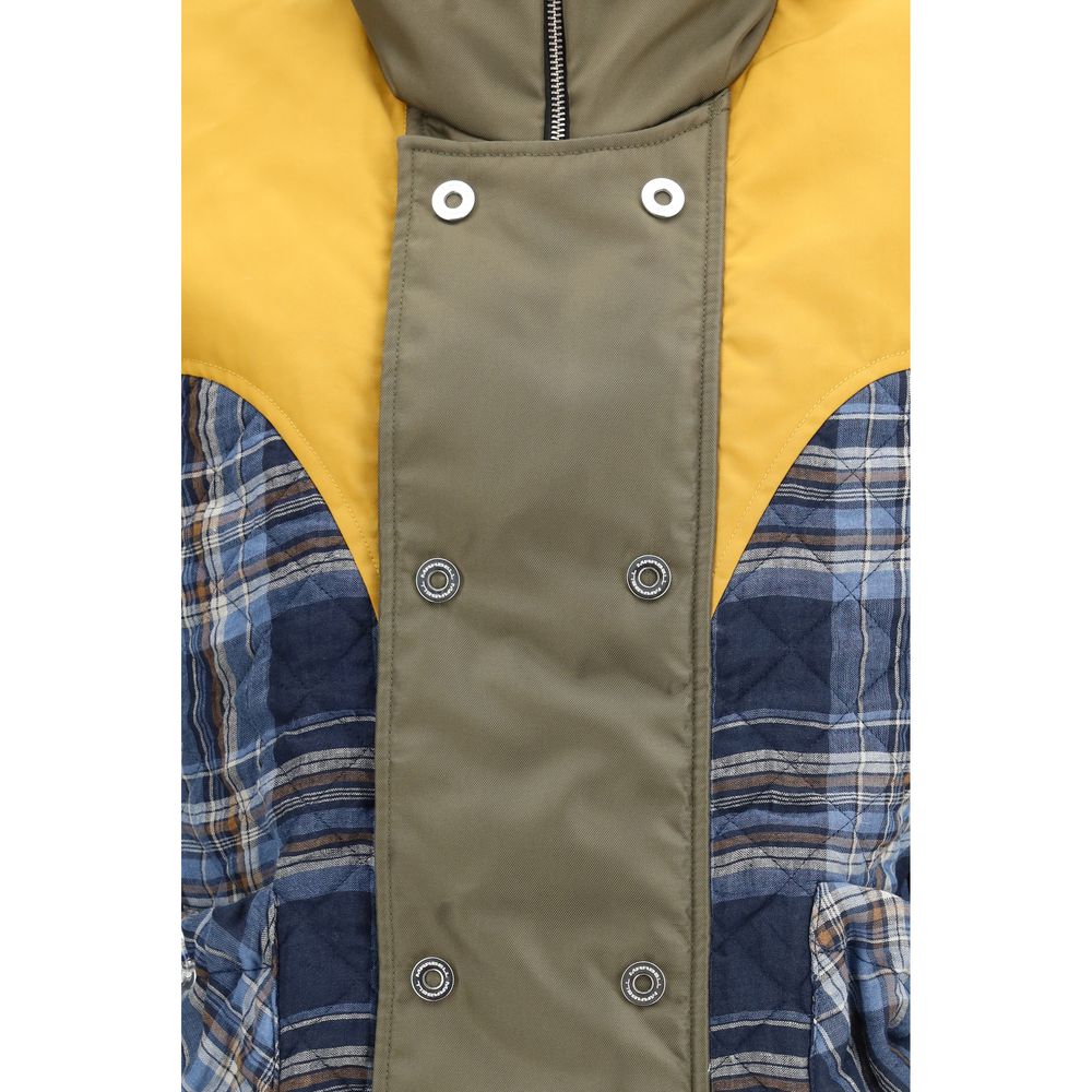 Blue Polyamide Sleeveless Jacket