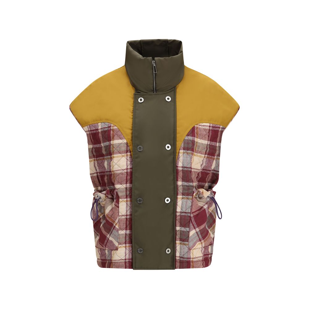 Multicolor Polyamide Sleeveless Jacket