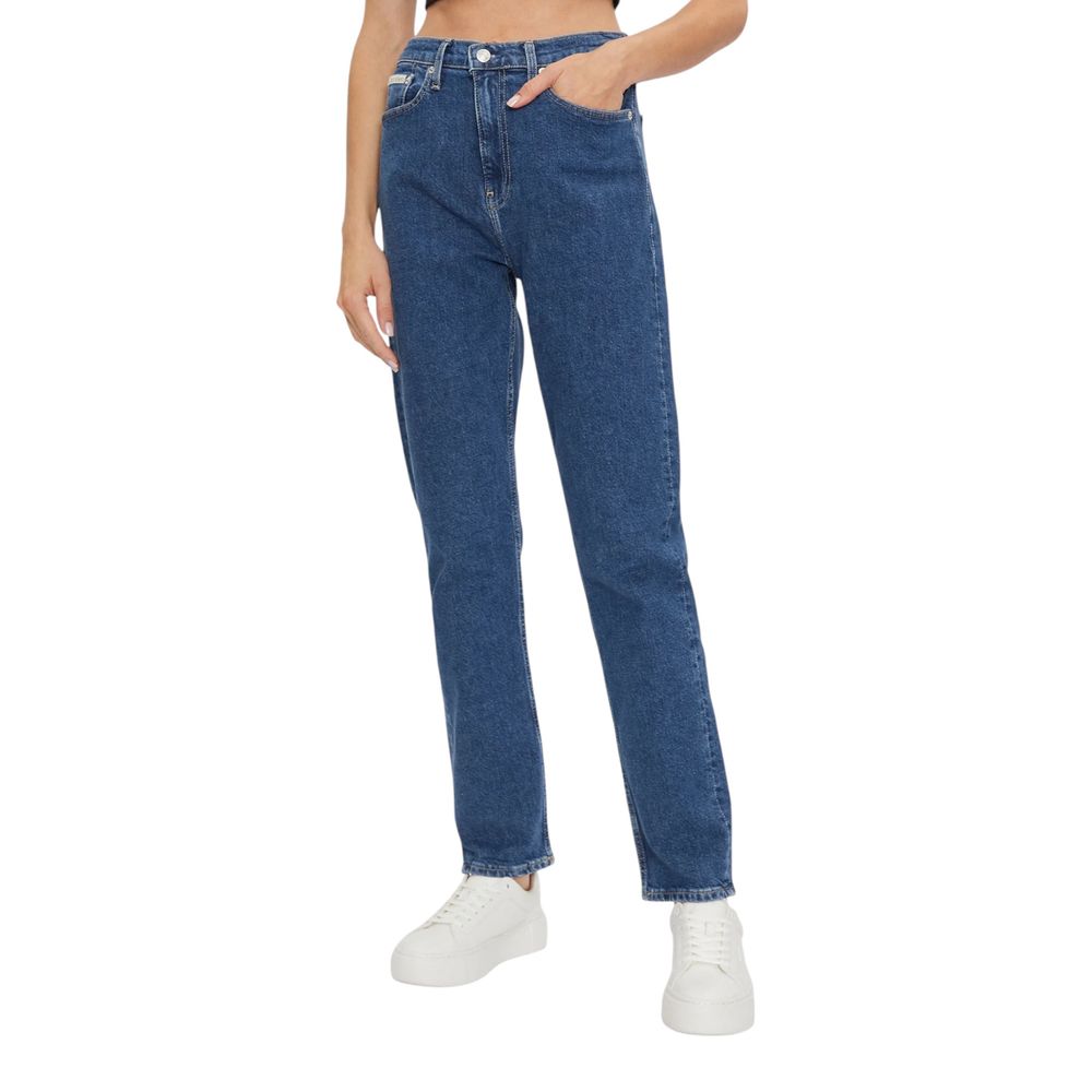 Blue Cotton Skinny Jeans