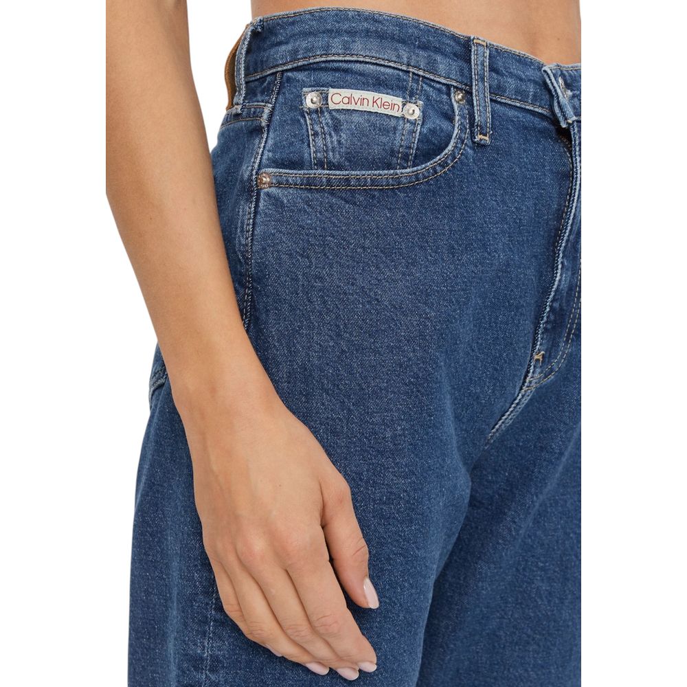 Blue Cotton Skinny Jeans