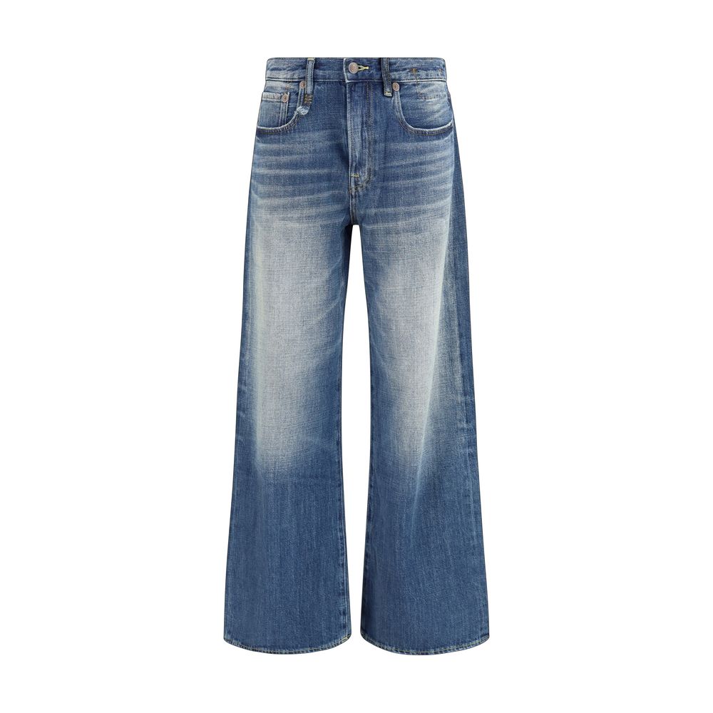 Blue Cotton Relaxed Fit Jeans