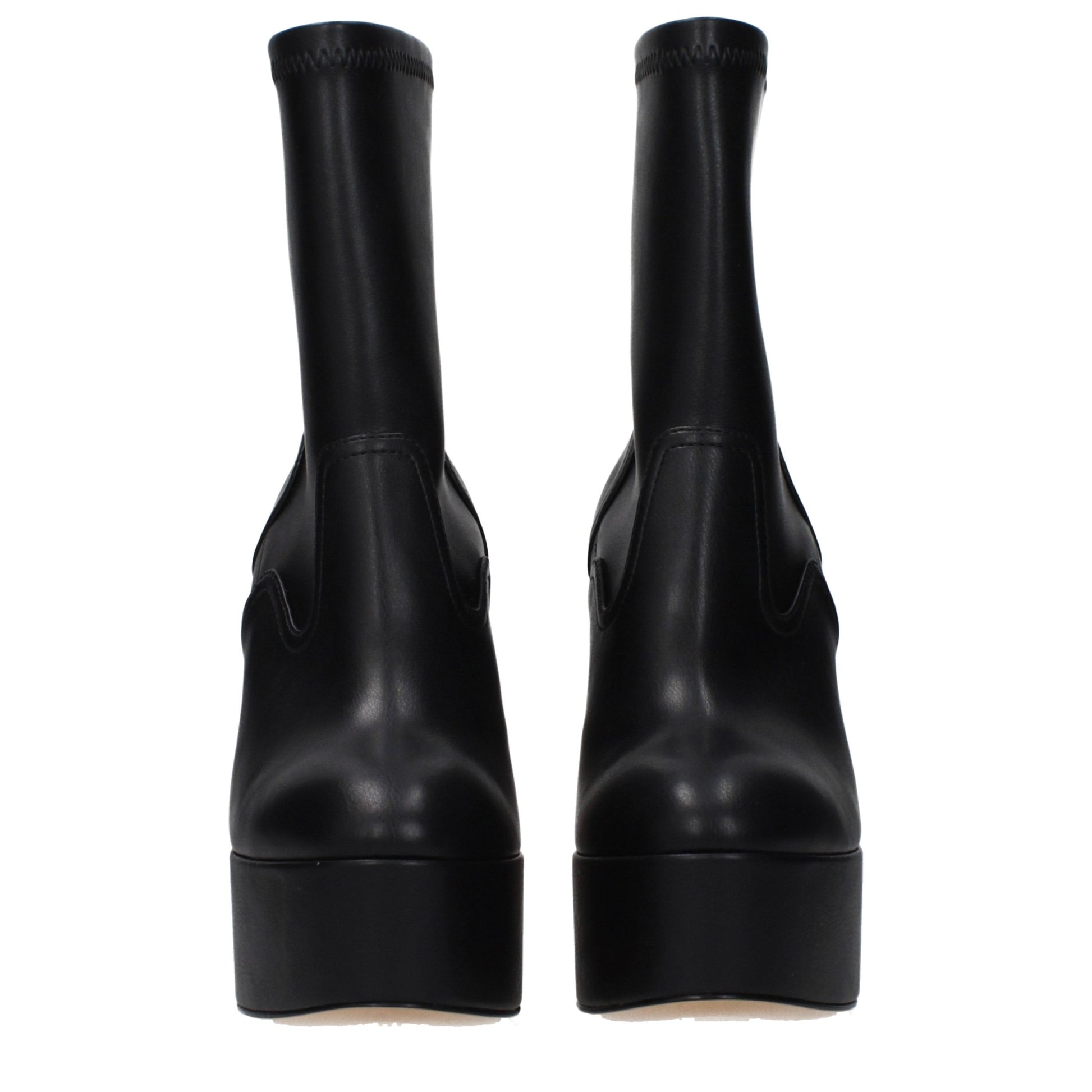Black Leather Ankle Boots