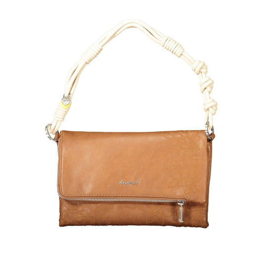 Marrone Polyurethane Women Handbag