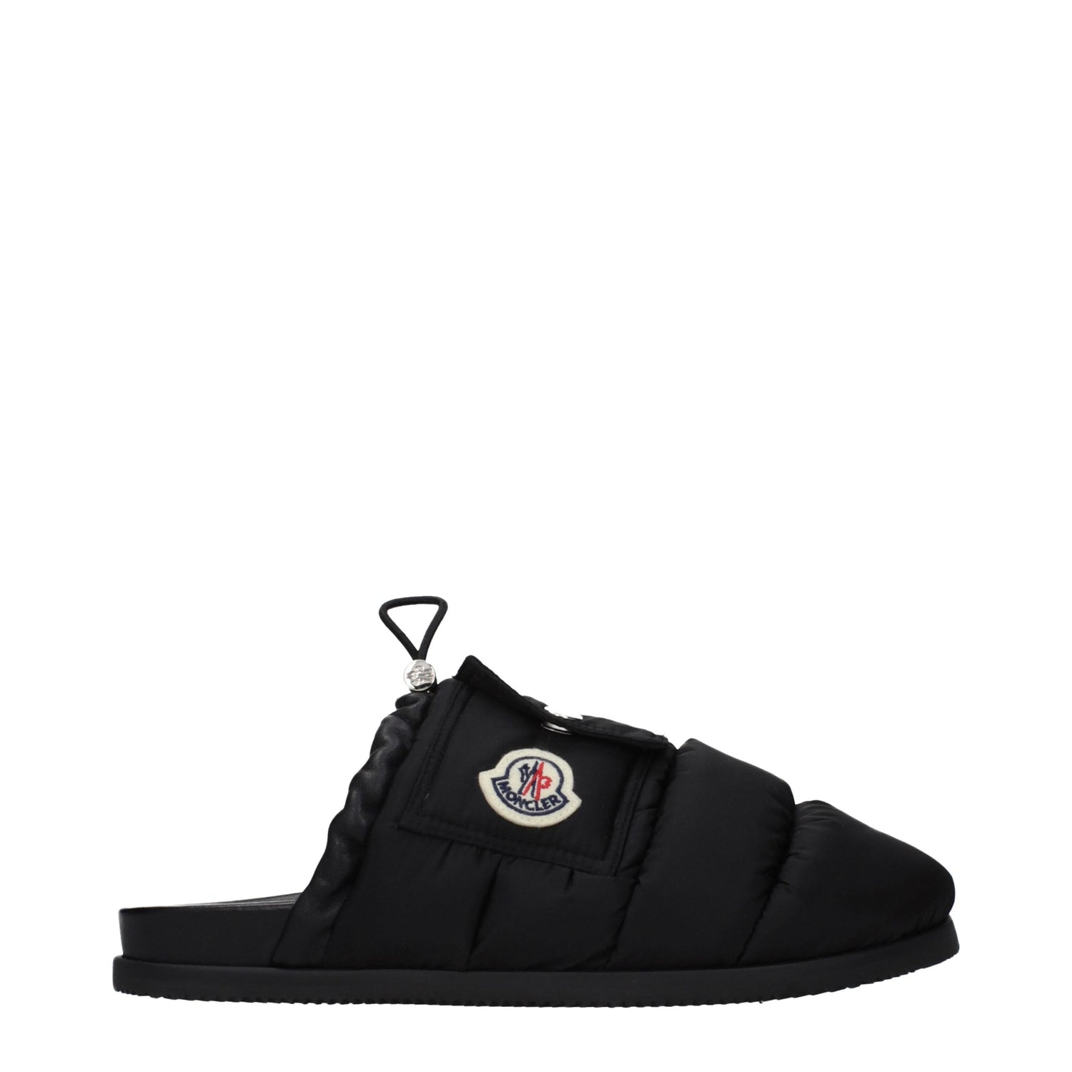 Black Fabric Slippers