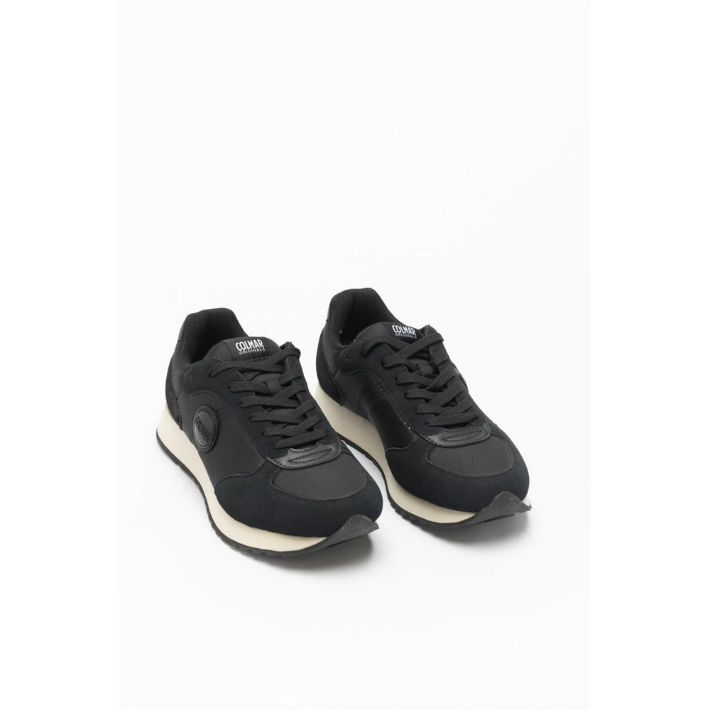 Black Nylon Athletic Sneakers