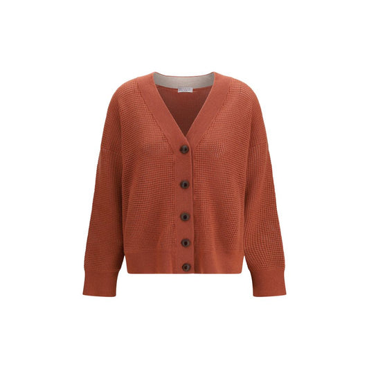 Orange Cashmere Cardigan