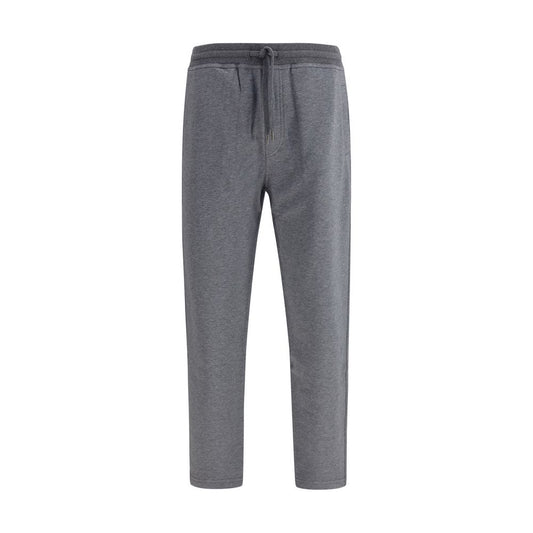 Gray Cotton Casual Pants