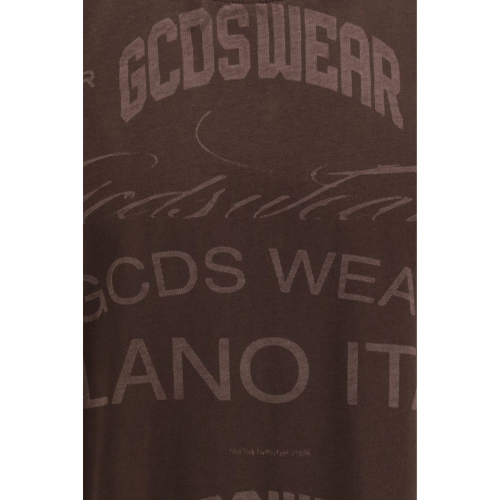Brown Cotton Sleeveles T-Shirt