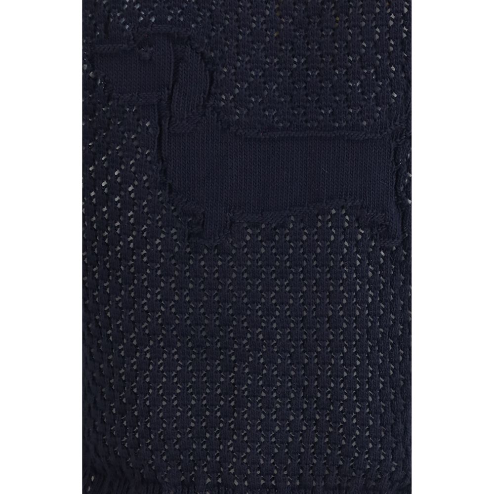 Blue Cotton Cardigan