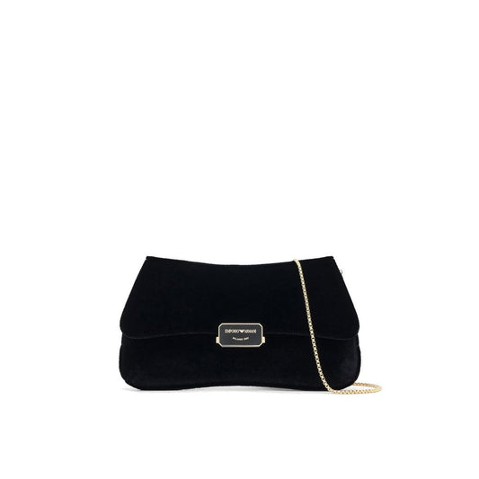 Black Polyester Clutch Bag