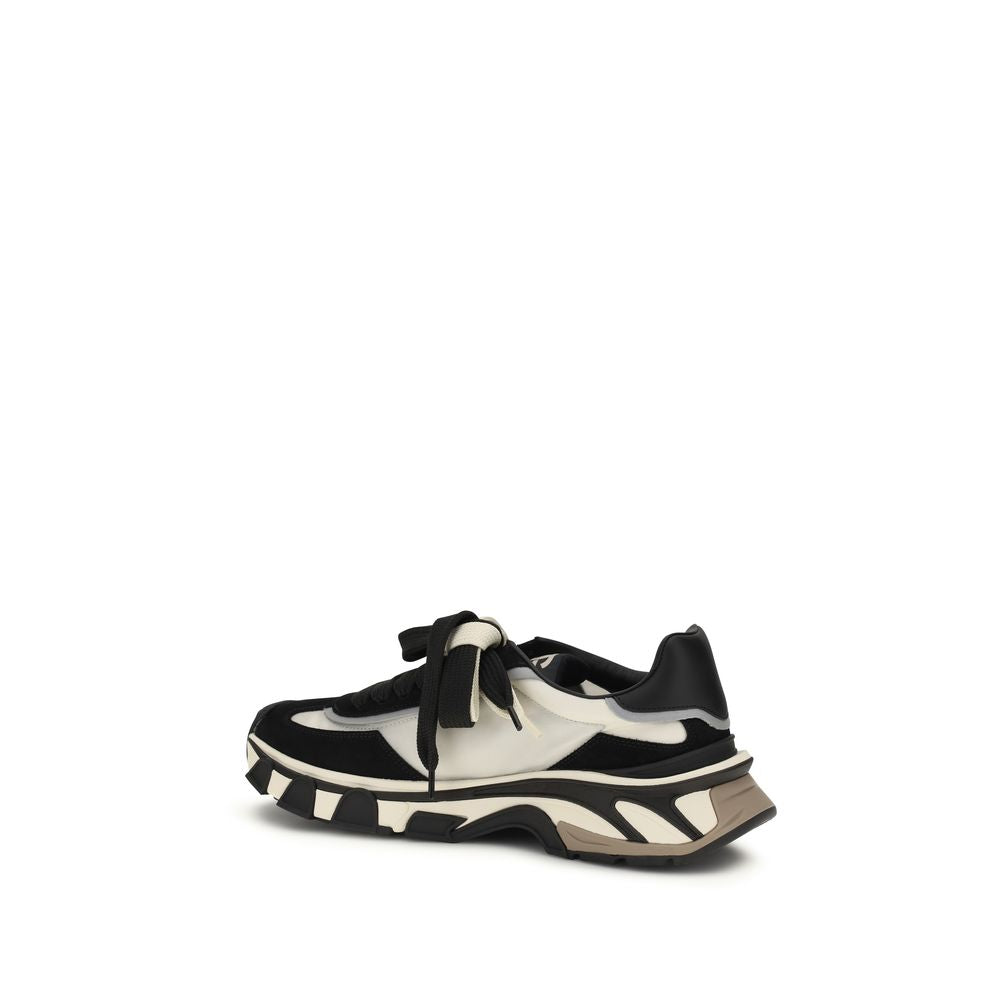Black Calf Leather Bos Taurus Athletic Sneakers