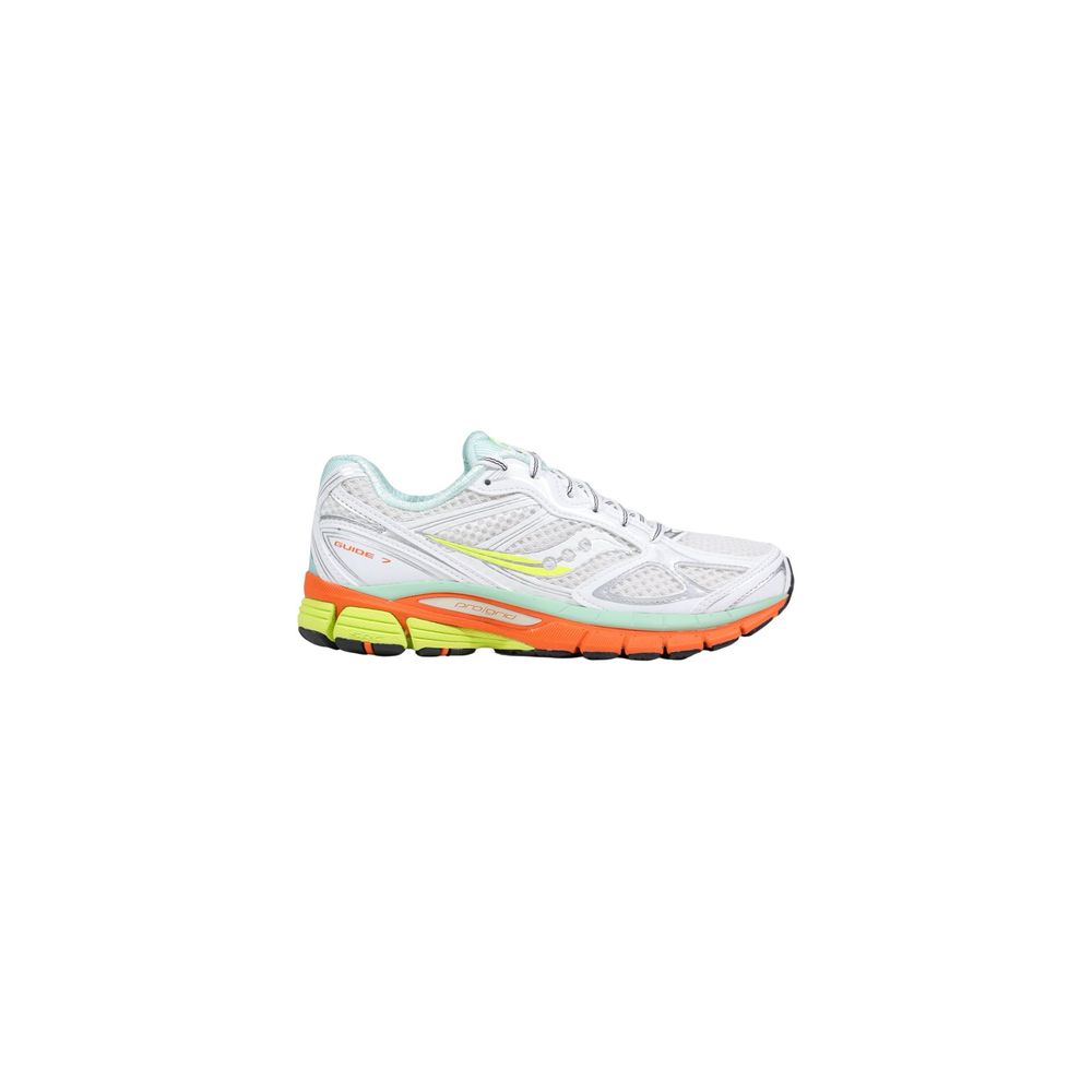 White Textile Athletic Sneakers
