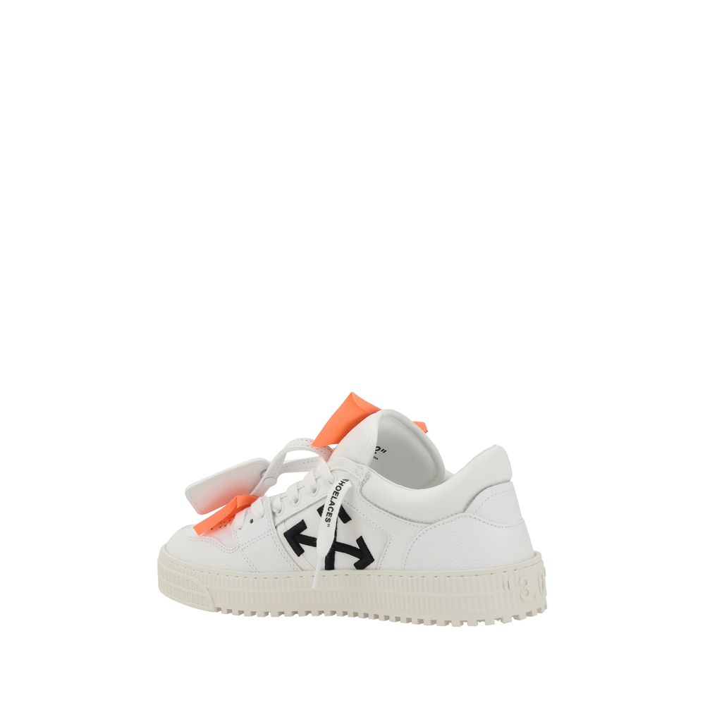 White Calf Leather Bos Taurus Low Top Sneakers