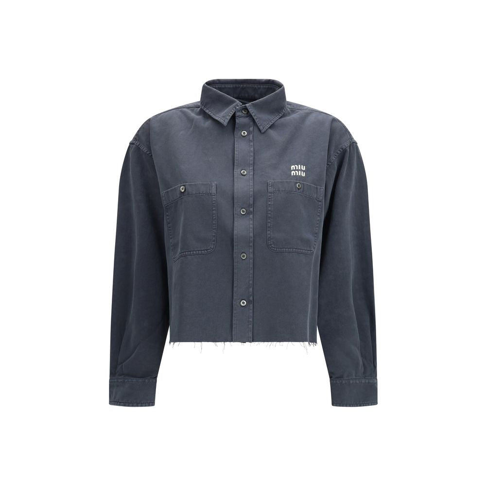 Gray Cotton Dress Shirt