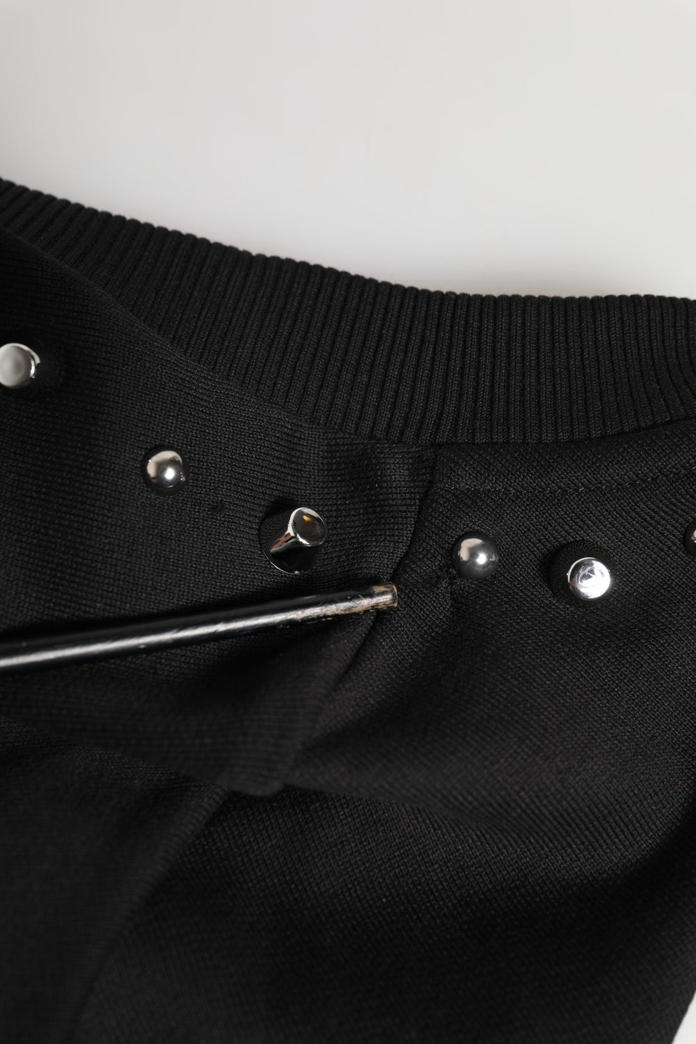 Black Embellished Cotton Sweatshirt Sweater