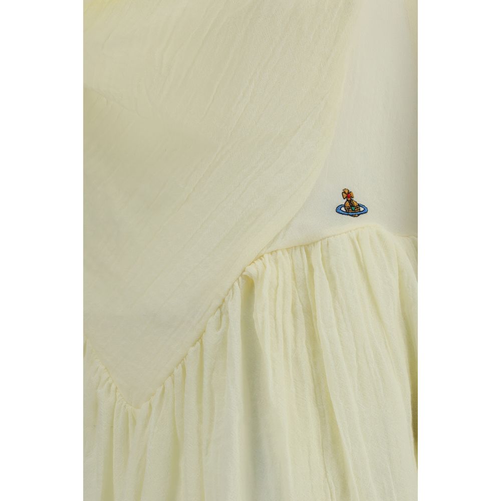 Beige Cotton Casual Dress