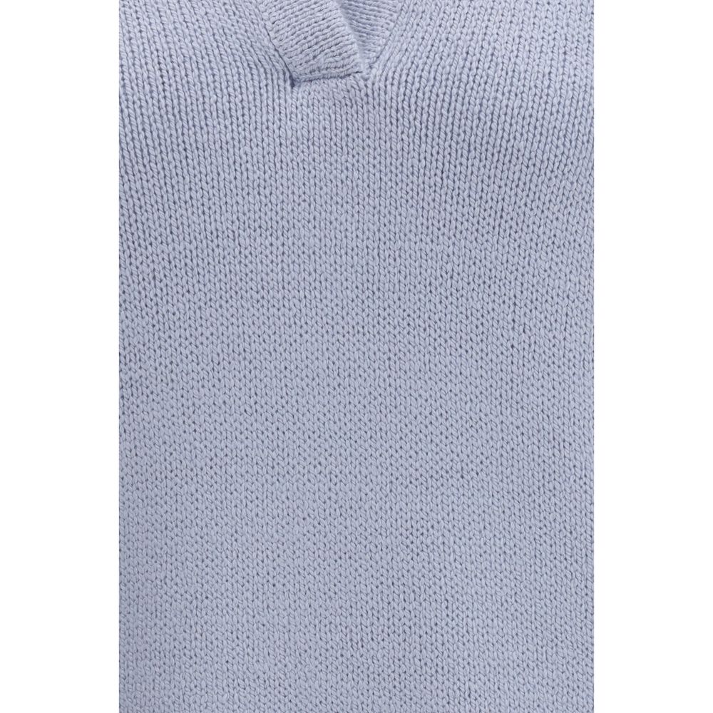 Blue Cashmere Polo Shirt