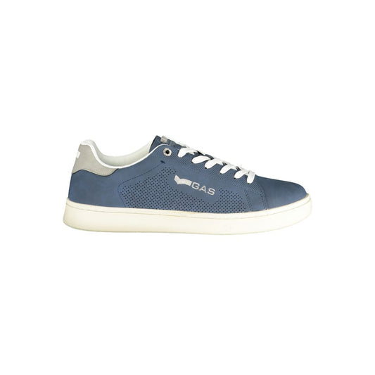 Blue Polyester Athletic Sneakers
