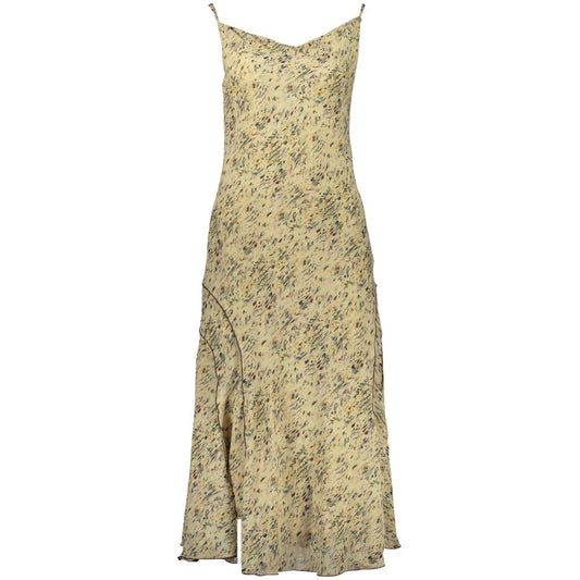 Beige Polyester Casual Dress