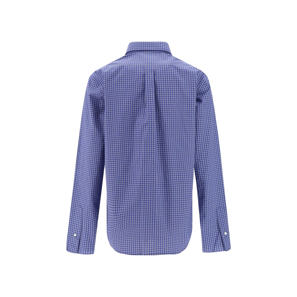 Blue Cotton Pattern Shirt