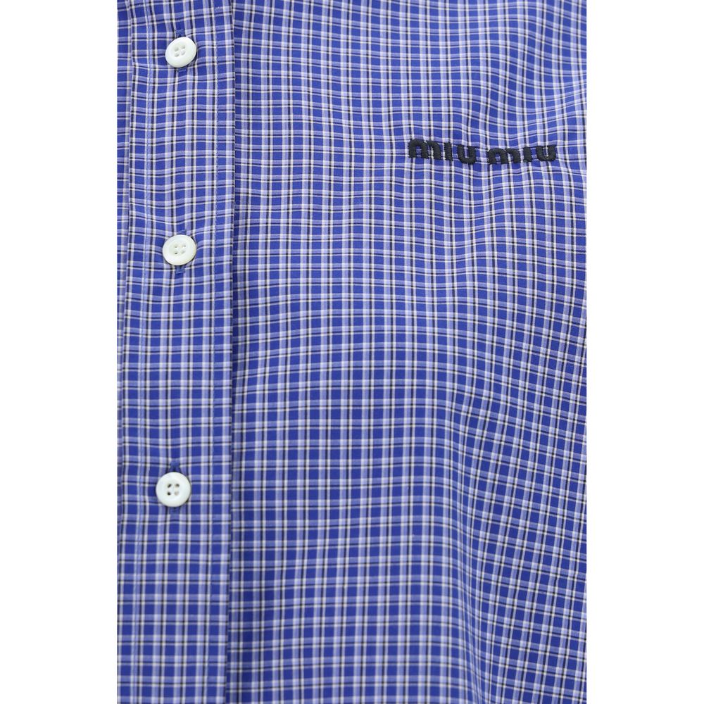 Blue Cotton Pattern Shirt