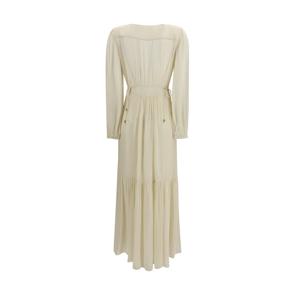 Beige Viscose Casual Dress