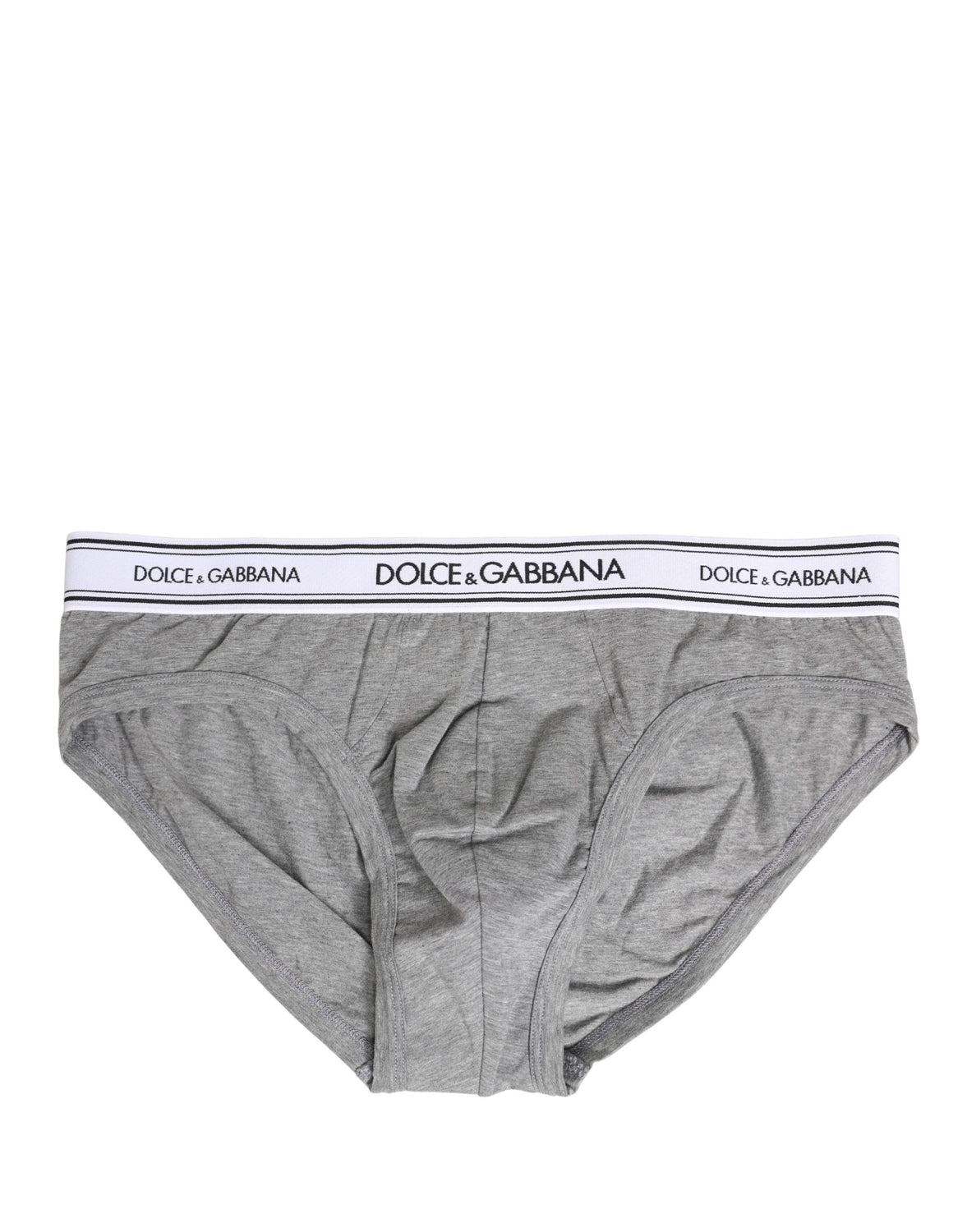 Gray Logo Waistband Men Midi Brief Underwear