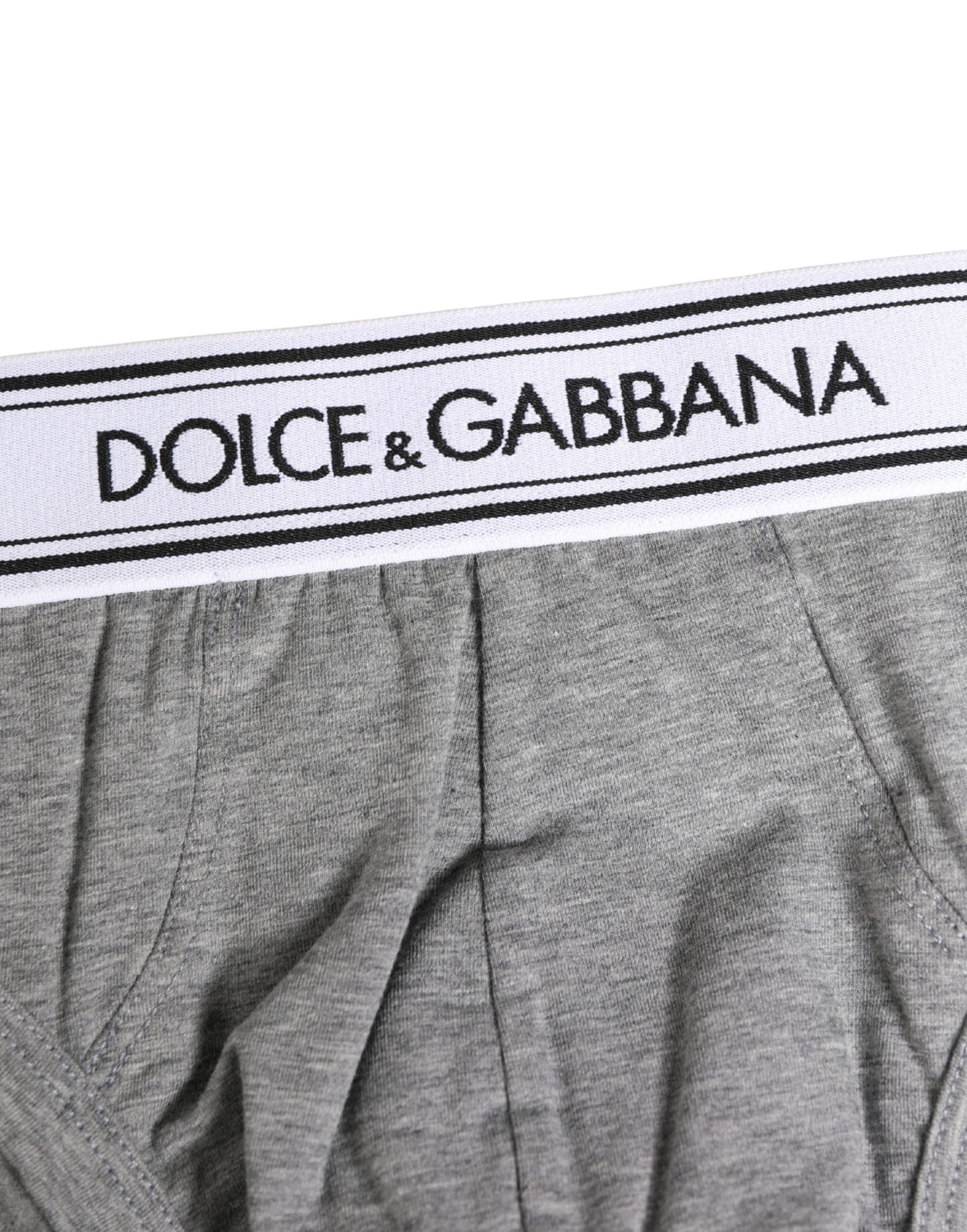 Gray Logo Waistband Men Midi Brief Underwear