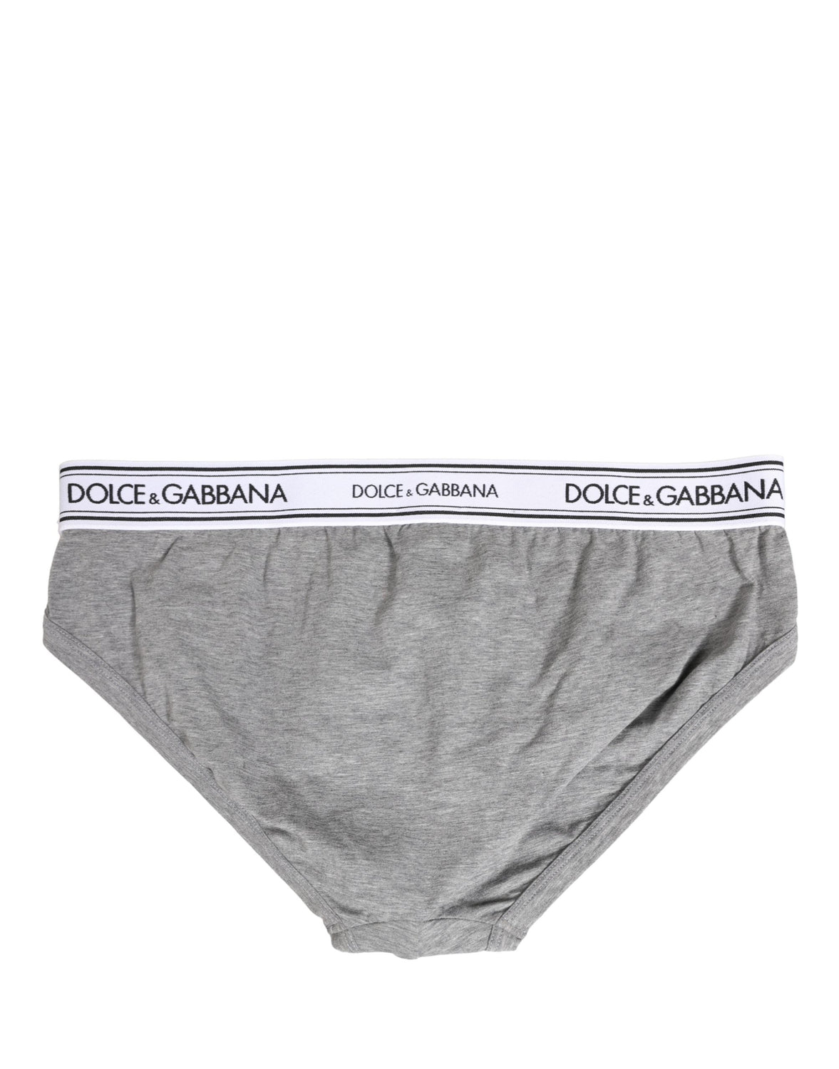 Gray Logo Waistband Men Midi Brief Underwear